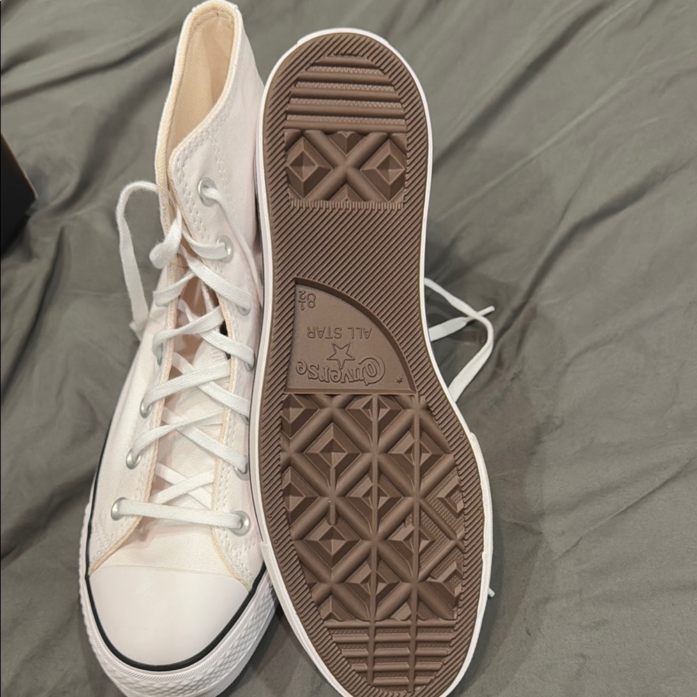 Converse Cream High-Top Sneakers - Picture 4 of 6
